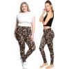 imageSTRETCH IS COMFORT Womens and Plus Size Oh So Soft Knee ampamp Full Length Leggings  Lots of Prints  Adult Sizes S7XBrown Leopard