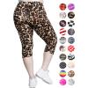 imageSTRETCH IS COMFORT Womens and Plus Size Oh So Soft Knee ampamp Full Length Leggings  Lots of Prints  Adult Sizes S7XBrown Leopard
