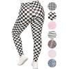 imageSTRETCH IS COMFORT Womens and Plus Size Oh So Soft Knee ampamp Full Length Leggings  Lots of Prints  Adult Sizes S7XCheckered Black and White
