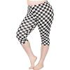 imageSTRETCH IS COMFORT Womens and Plus Size Oh So Soft Knee ampamp Full Length Leggings  Lots of Prints  Adult Sizes S7XCheckered Black and White