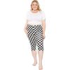 imageSTRETCH IS COMFORT Womens and Plus Size Oh So Soft Knee ampamp Full Length Leggings  Lots of Prints  Adult Sizes S7XCheckered Black and White