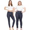 imageSTRETCH IS COMFORT Womens and Plus Size Oh So Soft Knee ampamp Full Length Leggings  Lots of Prints  Adult Sizes S7XDenim Blue
