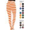 imageSTRETCH IS COMFORT Womens and Plus Size Oh So Soft Knee ampamp Full Length Leggings  Lots of Prints  Adult Sizes S7XOrange White Stripes
