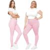 imageSTRETCH IS COMFORT Womens and Plus Size Oh So Soft Knee ampamp Full Length Leggings  Lots of Prints  Adult Sizes S7XPink Daisies