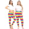 imageSTRETCH IS COMFORT Womens and Plus Size Oh So Soft Knee ampamp Full Length Leggings  Lots of Prints  Adult Sizes S7XRainbow