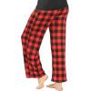imageSTRETCH IS COMFORT Womens and Plus Size Oh So Soft Knee ampamp Full Length Leggings  Lots of Prints  Adult Sizes S7XRed Plaid Straight Leg