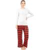 imageSTRETCH IS COMFORT Womens and Plus Size Oh So Soft Knee ampamp Full Length Leggings  Lots of Prints  Adult Sizes S7XRed Plaid Straight Leg