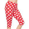 imageSTRETCH IS COMFORT Womens and Plus Size Oh So Soft Knee ampamp Full Length Leggings  Lots of Prints  Adult Sizes S7XRed White Polka Dot