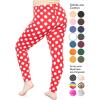 imageSTRETCH IS COMFORT Womens and Plus Size Oh So Soft Knee ampamp Full Length Leggings  Lots of Prints  Adult Sizes S7XRed White Polka Dot