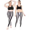 imageSTRETCH IS COMFORT Womens and Plus Size Oh So Soft Knee ampamp Full Length Leggings  Lots of Prints  Adult Sizes S7XVertical Black and White Stripes