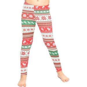 imageSTRETCH IS COMFORT Oh So Soft Youth Girls Prints LeggingsRed Reindeer