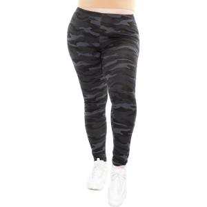 imageSTRETCH IS COMFORT Womens and Plus Size Oh So Soft Knee ampamp Full Length Leggings  Lots of Prints  Adult Sizes S7XBlack Camo
