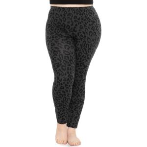 imageSTRETCH IS COMFORT Womens and Plus Size Oh So Soft Knee ampamp Full Length Leggings  Lots of Prints  Adult Sizes S7XBlack Cheetah