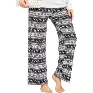 imageSTRETCH IS COMFORT Womens and Plus Size Oh So Soft Knee ampamp Full Length Leggings  Lots of Prints  Adult Sizes S7XBlack Reindeer Straight Leg