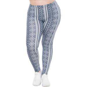imageSTRETCH IS COMFORT Womens and Plus Size Oh So Soft Knee ampamp Full Length Leggings  Lots of Prints  Adult Sizes S7XBoho Chakra Blue