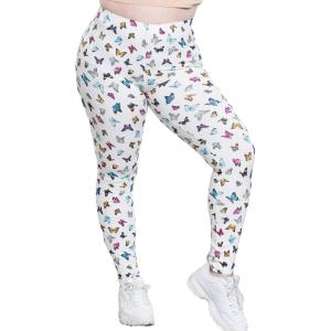 imageSTRETCH IS COMFORT Womens and Plus Size Oh So Soft Knee ampamp Full Length Leggings  Lots of Prints  Adult Sizes S7XButterfly