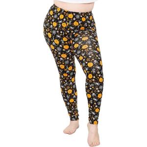 imageSTRETCH IS COMFORT Womens and Plus Size Oh So Soft Knee ampamp Full Length Leggings  Lots of Prints  Adult Sizes S7XPumpkin Patch