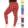 imageSTRETCH IS COMFORT Womens and Plus Size Oh So Soft Full and Knee Length Leggings  Basic Essentials  Small to 7XBuffalo Plaid