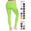 imageSTRETCH IS COMFORT Womens and Plus Size Oh So Soft Full and Knee Length Leggings  Basic Essentials  Small to 7XLime Green