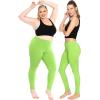 imageSTRETCH IS COMFORT Womens and Plus Size Oh So Soft Full and Knee Length Leggings  Basic Essentials  Small to 7XLime Green