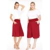 imageWomens Straight Leg and Flowy Gaucho Pants with Pockets  Small5XRed