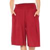 imageWomens Straight Leg and Flowy Gaucho Pants with Pockets  Small5XRed