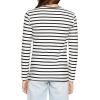 imageSTRETCH IS COMFORT Girls Print Classic Crew Neck Short and Long Sleeves Tee Shirt  Soft Everyday Basic Top  2T16Nautical Black Stripes Stripes