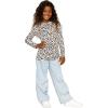 imageSTRETCH IS COMFORT Girls Print Classic Crew Neck Short and Long Sleeves Tee Shirt  Soft Everyday Basic Top  2T16White Cheetah