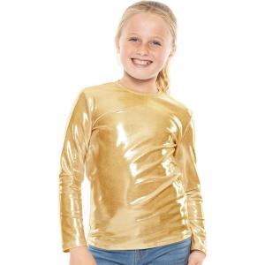 imageSTRETCH IS COMFORT Girls Print Classic Crew Neck Short and Long Sleeves Tee Shirt  Soft Everyday Basic Top  2T16Mystique Gold