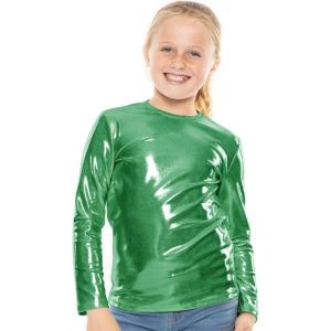 imageSTRETCH IS COMFORT Girls Print Classic Crew Neck Short and Long Sleeves Tee Shirt  Soft Everyday Basic Top  2T16Mystique Kelly Green