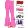 imageSTRETCH IS COMFORT Girls Stretch Bell Bottoms Flare Pants Little  Big Kid Ruffle Bootcut Leggings  Sizes 214Halloween Pumpkin Patch