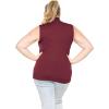 imageSTRETCH IS COMFORT Womens Plus Oh So Soft Sleeveless Mock Neck Top  Perfectly Stylish Cozy Essential for Everyday XS5XLBurgundy