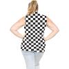 imageSTRETCH IS COMFORT Womens Plus Oh So Soft Sleeveless Mock Neck Top  Perfectly Stylish Cozy Essential for Everyday XS5XLCheckered Black and White