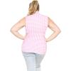imageSTRETCH IS COMFORT Womens Plus Oh So Soft Sleeveless Mock Neck Top  Perfectly Stylish Cozy Essential for Everyday XS5XLPink Gingham