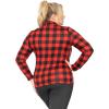 imageSTRETCH IS COMFORT Womens Plus Size Long Sleeve and Sleeveless Turtleneck  XL  7XBuffalo Plaid