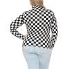 imageSTRETCH IS COMFORT Womens Plus Size Long Sleeve and Sleeveless Turtleneck  XL  7XCheckered Black and White