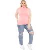 imageSTRETCH IS COMFORT Womens Plus Size Long Sleeve and Sleeveless Turtleneck  XL  7XLight Pink