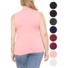 imageSTRETCH IS COMFORT Womens Plus Size Long Sleeve and Sleeveless Turtleneck  XL  7XLight Pink