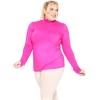 imageSTRETCH IS COMFORT Womens Plus Size Long Sleeve and Sleeveless Turtleneck  XL  7XNeon Hot Pink