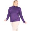 imageSTRETCH IS COMFORT Womens Plus Size Long Sleeve and Sleeveless Turtleneck  XL  7XPurple