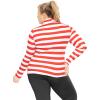 imageSTRETCH IS COMFORT Womens Plus Size Long Sleeve and Sleeveless Turtleneck  XL  7XRed White Stripes