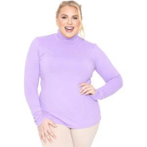 imageSTRETCH IS COMFORT Womens Plus Size Long Sleeve and Sleeveless Turtleneck  XL  7XLavender