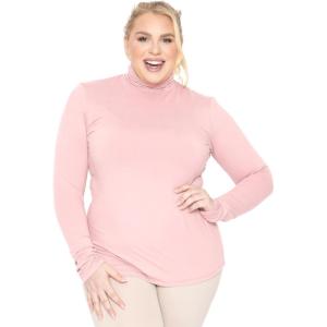 imageSTRETCH IS COMFORT Womens Plus Size Long Sleeve and Sleeveless Turtleneck  XL  7XLight Pink