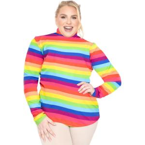 imageSTRETCH IS COMFORT Womens Plus Size Long Sleeve and Sleeveless Turtleneck  XL  7XRainbow