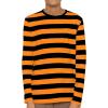 imageSTRETCH IS COMFORT Boys and Mens Oh So Soft Long Sleeve Top  Youth SAdult 3XBlack Orange Stripes