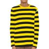 imageSTRETCH IS COMFORT Boys and Mens Oh So Soft Long Sleeve Top  Youth SAdult 3XBlack Yellow Stripes