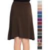 imageSTRETCH IS COMFORT Youth Girls Flowy ALine Skirt Knee Length and Ankle Length  Kids  Sizes 416Brown
