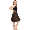 imageSTRETCH IS COMFORT Youth Girls Flowy ALine Skirt Knee Length and Ankle Length  Kids  Sizes 416Brown