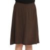 imageSTRETCH IS COMFORT Youth Girls Flowy ALine Skirt Knee Length and Ankle Length  Kids  Sizes 416Brown