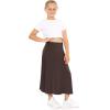 imageSTRETCH IS COMFORT Youth Girls Flowy ALine Skirt Knee Length and Ankle Length  Kids  Sizes 416Brown